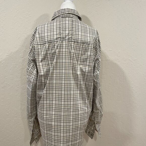 ~ REI Medium Button-Up Hiking Shirt mens brown gray quick dry tech vent stretch~ - Picture 11 of 16